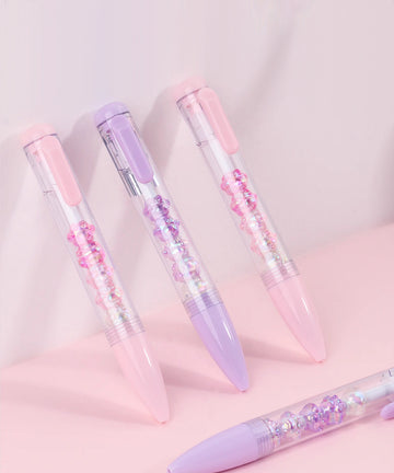 Crystal Lucky Cat Claw Bead String Pen